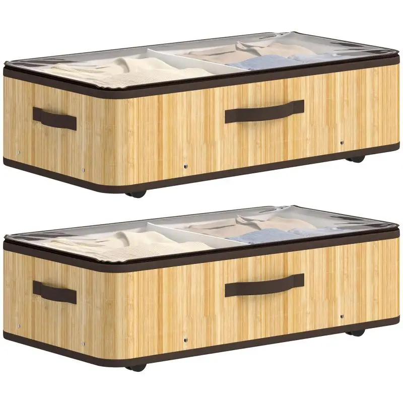 Set of 2 Under-Bed Storage Boxes, 60 L
