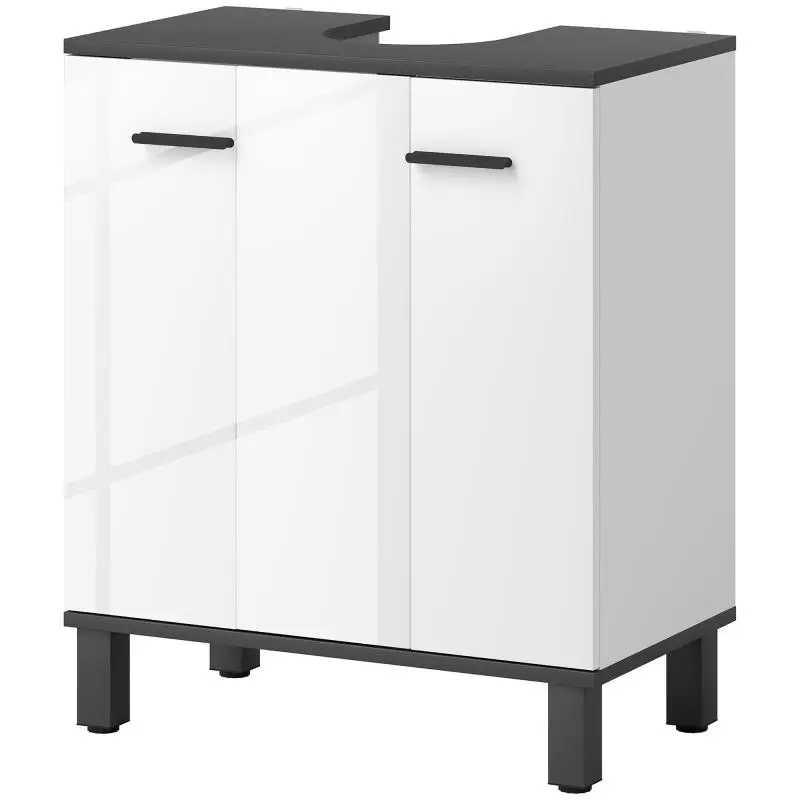 Under-Sink Cabinet with 2 Doors, Gloss White