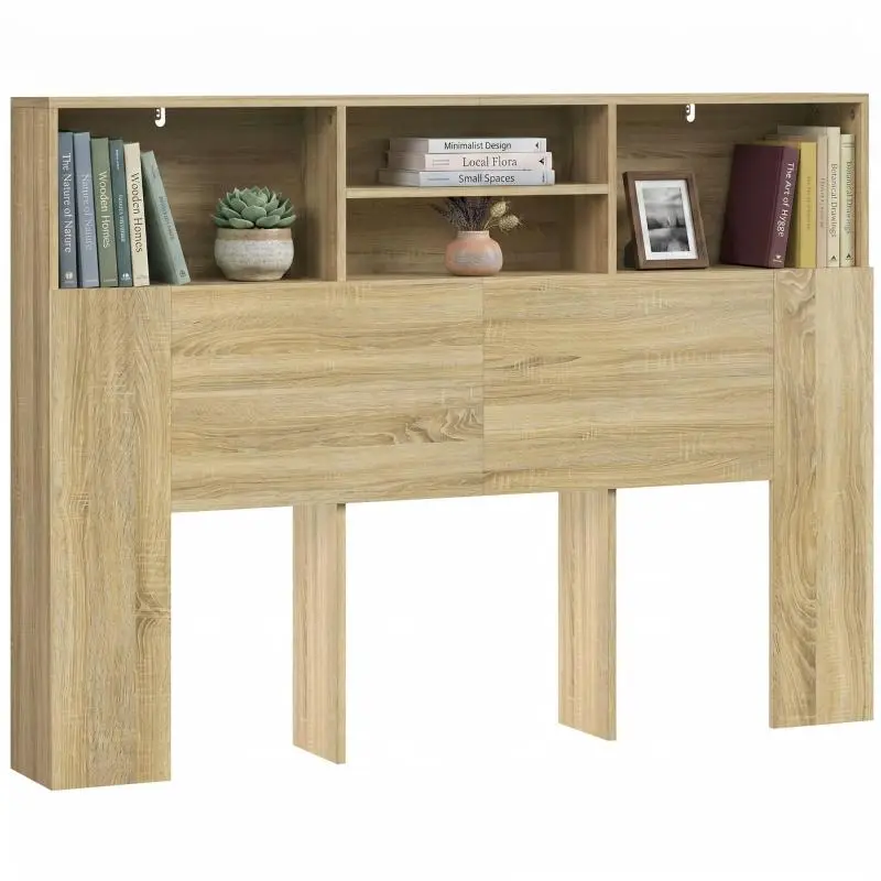 Oak Headboard with Storage, 140 cm