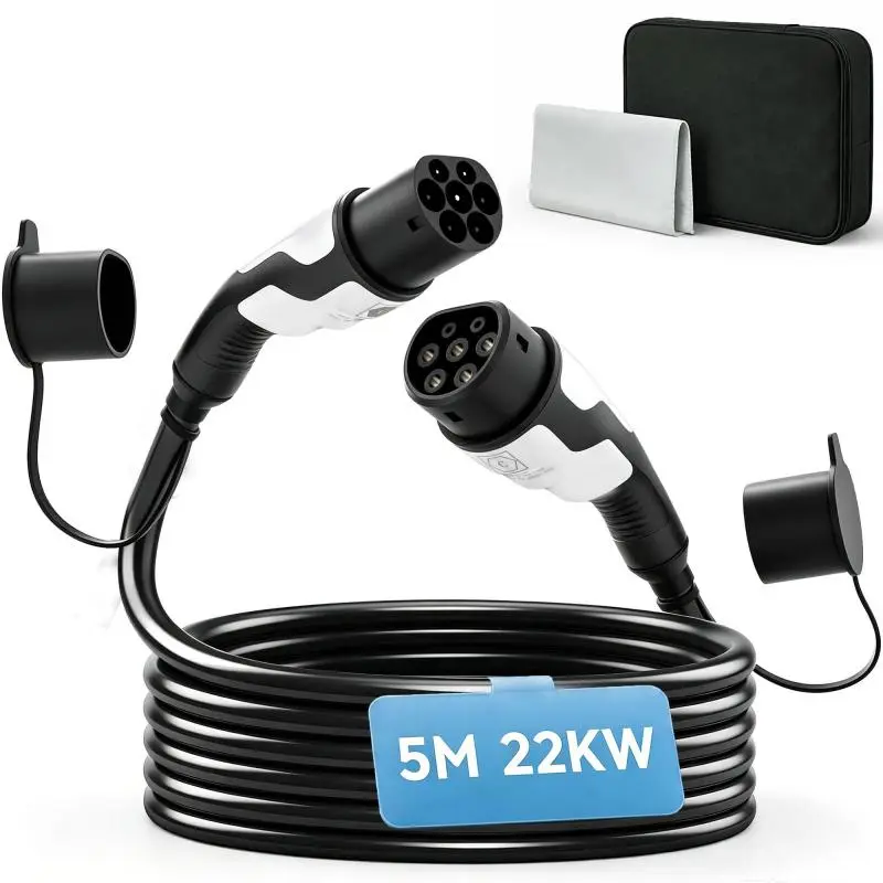 Electric Car Charging Cable, 22 kW, 5 m