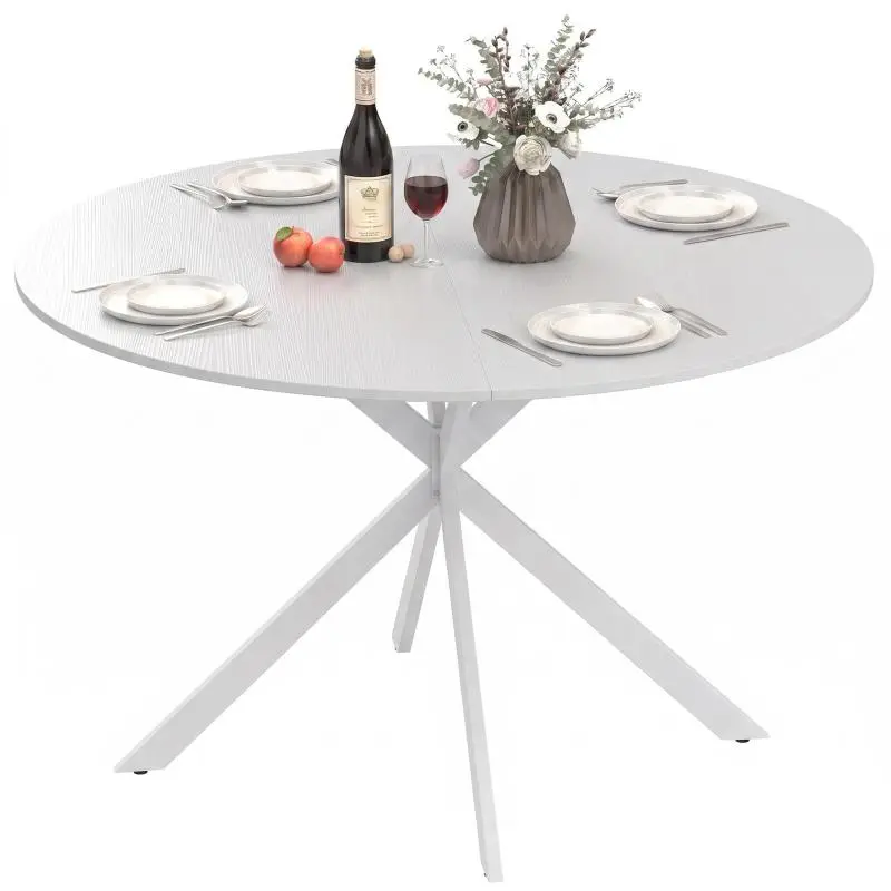 Round Dining Table, 120 cm, White