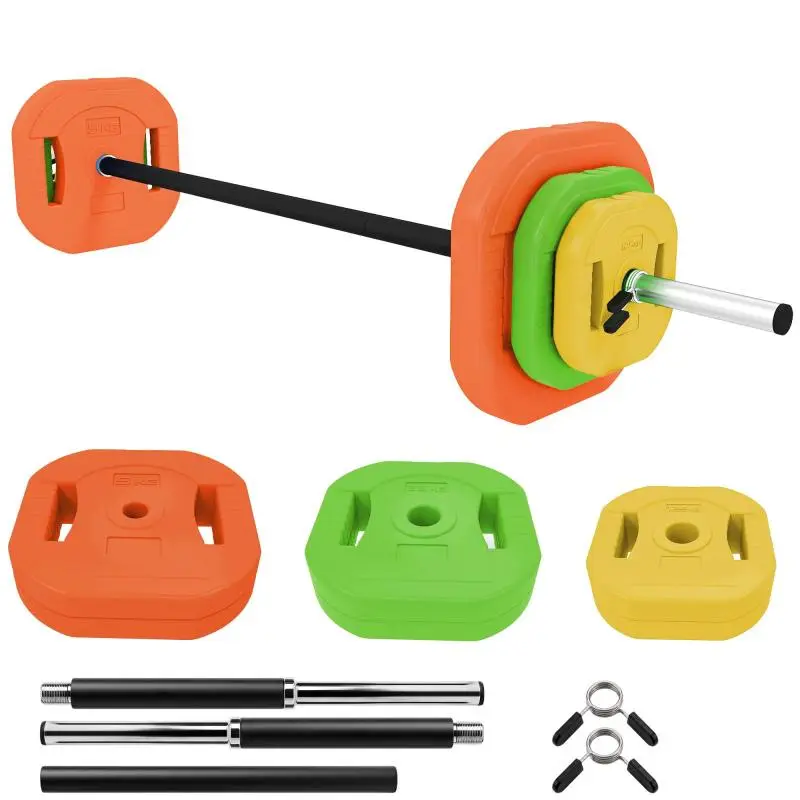Adjustable Weight Set with 140 cm Steel Bar