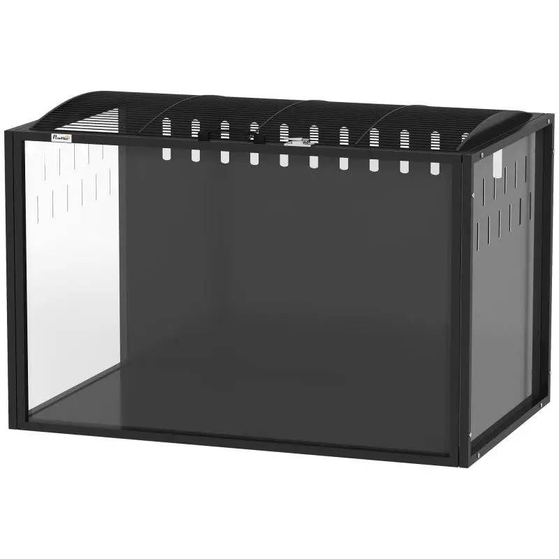 Hamster Cage with Acrylic Panels, 81 cm, Black
