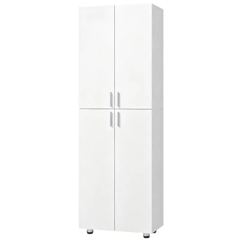 4-Door Wardrobe, 180 cm, White