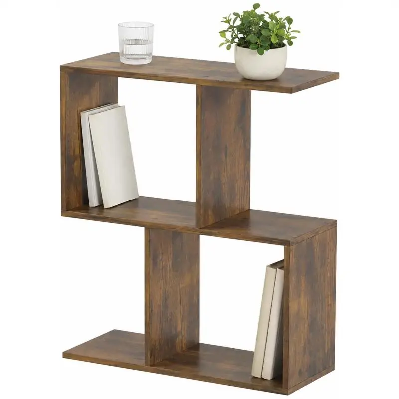 S-Shaped Side Table with 4 Compartments
