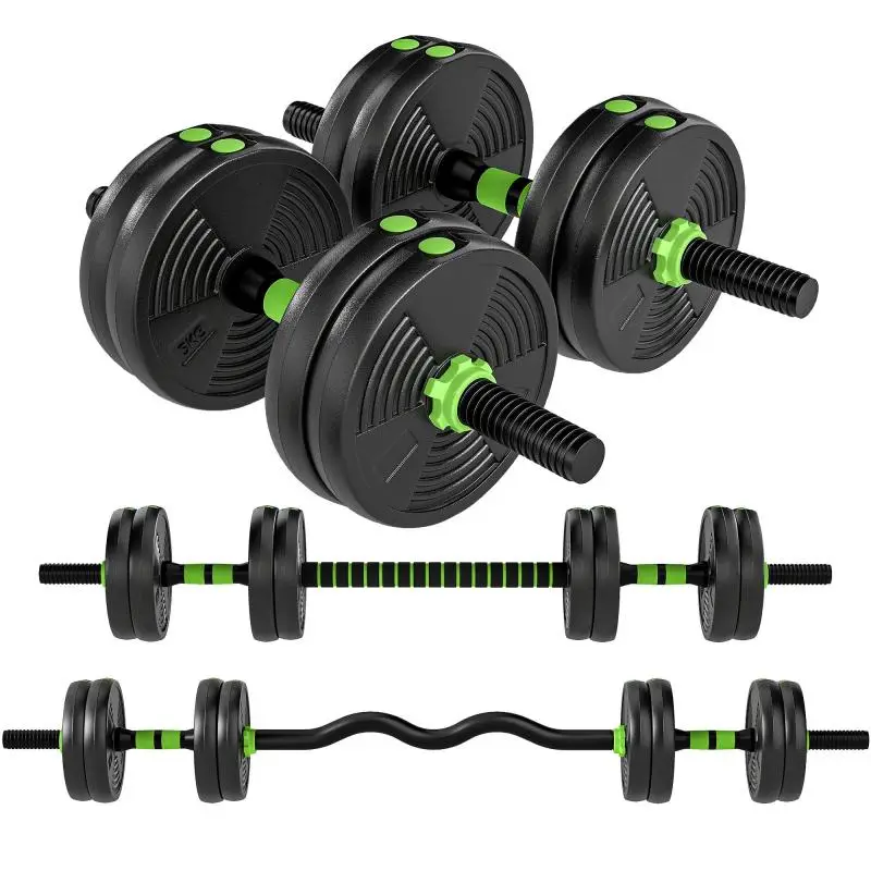 Adjustable 15 kg Dumbbell Set with Barbell Bars