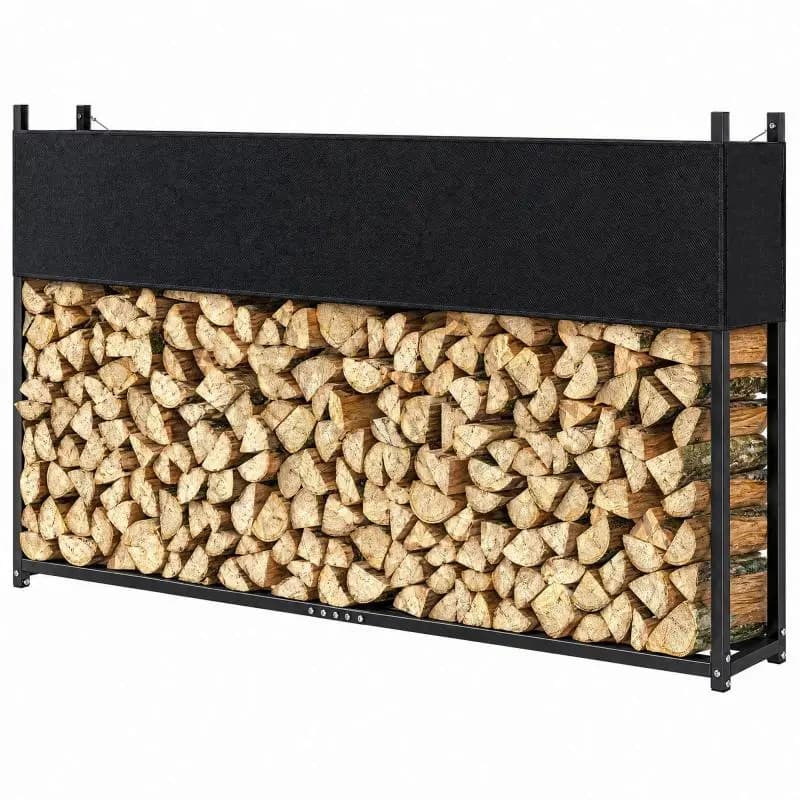 Firewood Rack with Cover, 202 cm