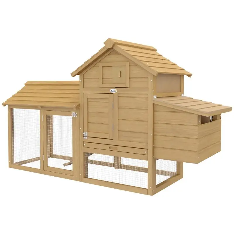 Raised Wooden Chicken Coop, 150.5 × 54 × 87 cm
