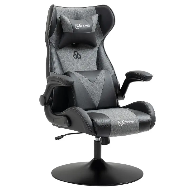 Gaming Chair with Flip-Up Armrests, Black