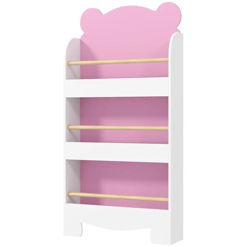 3-Tier Children's Bookcase, Pink