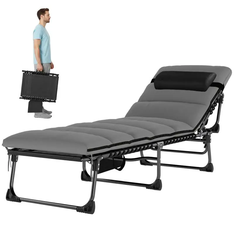 Outdoor Sun Lounger with Adjustable Backrest