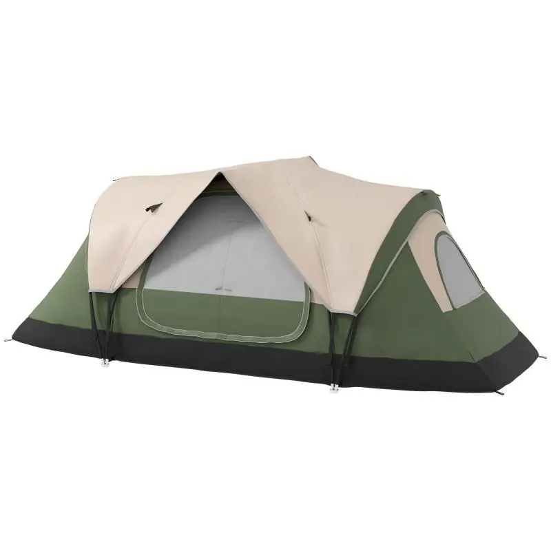 3-Person Camping Tent with 2 Separate Rooms
