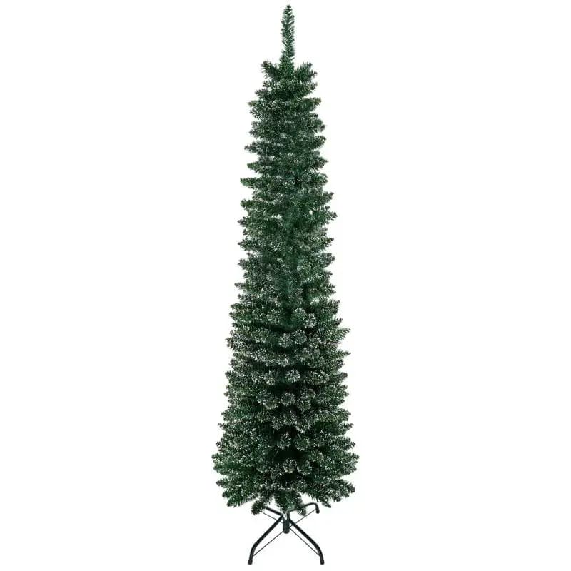 Slim Flocked Christmas Tree, 165 cm