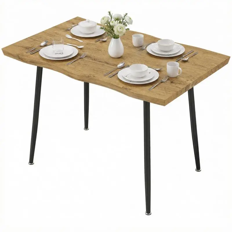 Dining Table for 4, Oak Effect, 110 × 70 cm