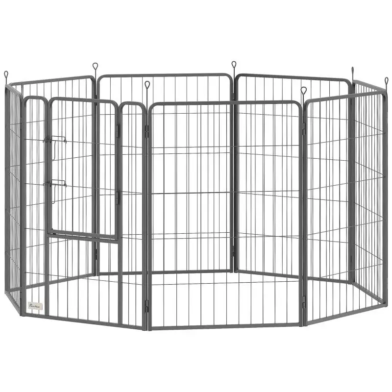Octagonal Puppy Playpen with 8 Panels, 100 cm High