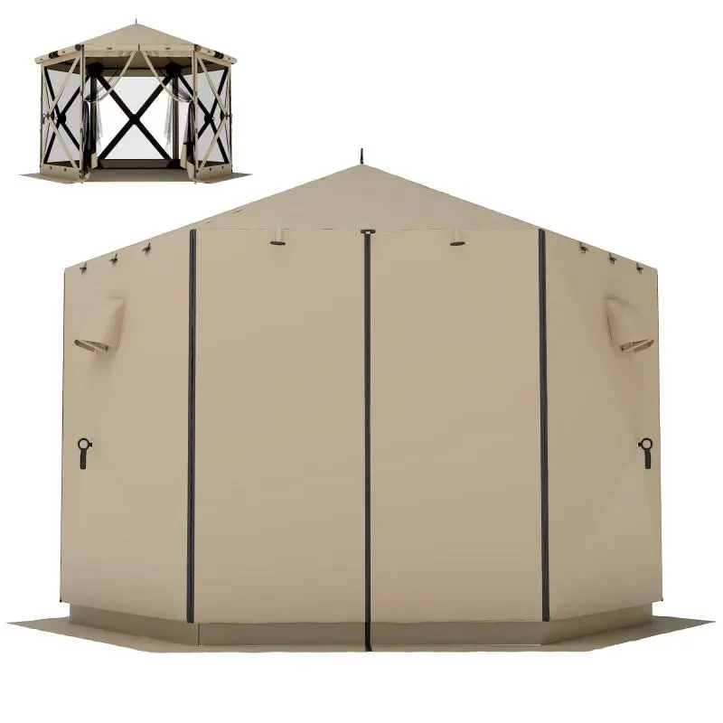 Hexagonal Gazebo with Carry Bag, 3 m x 2.6 m