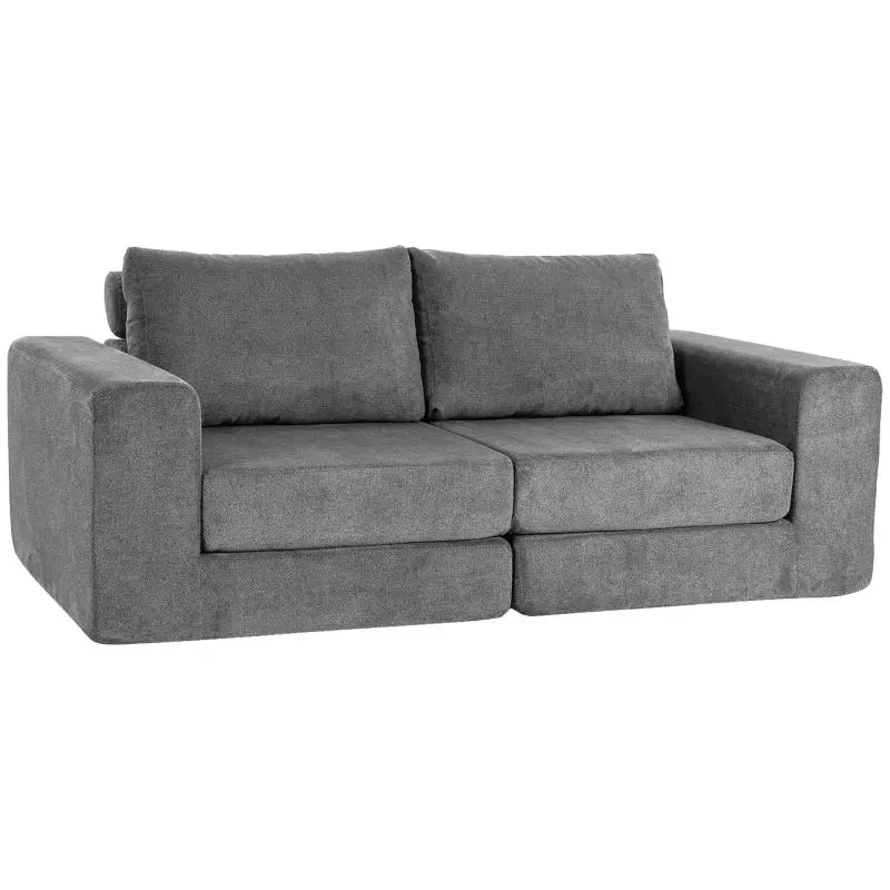 Grey 2-Seater Sofa Bed
