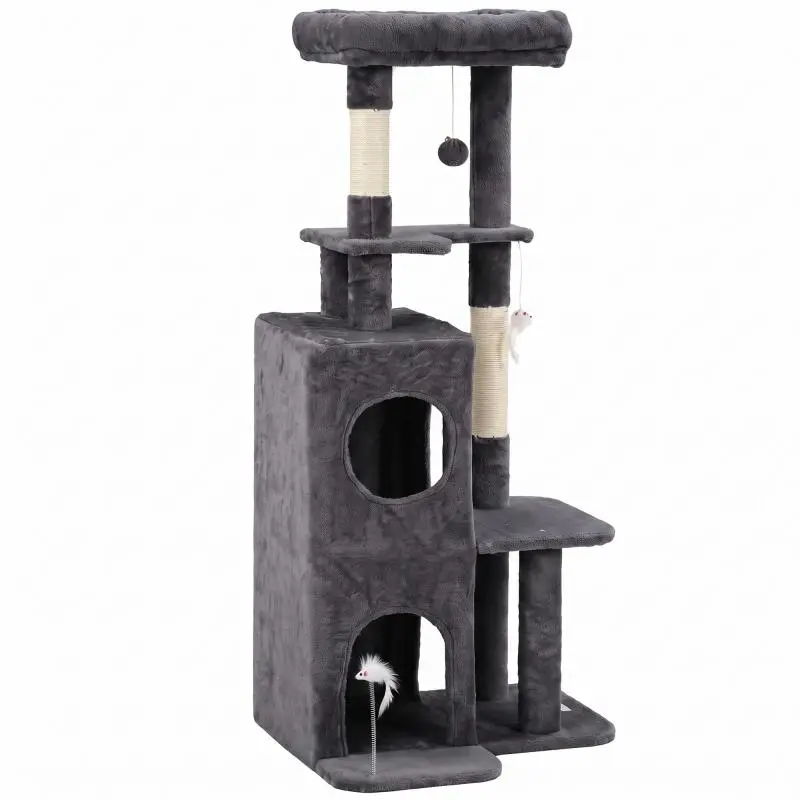 Cat Tree, 132 cm, Dark Grey