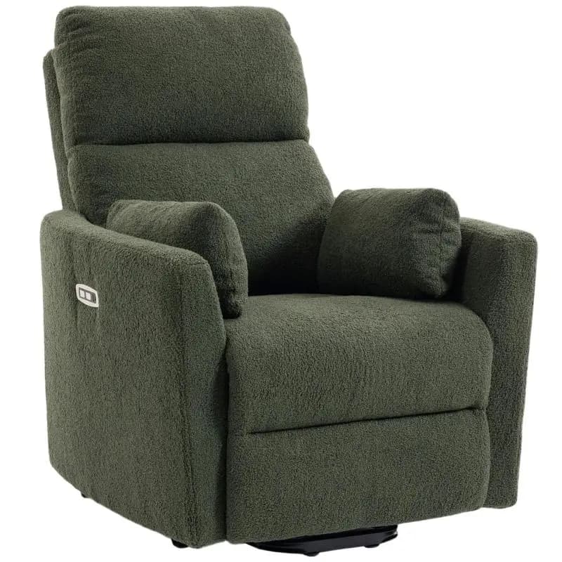 Electric Lift Chair with Massage and Heat, Dark Green