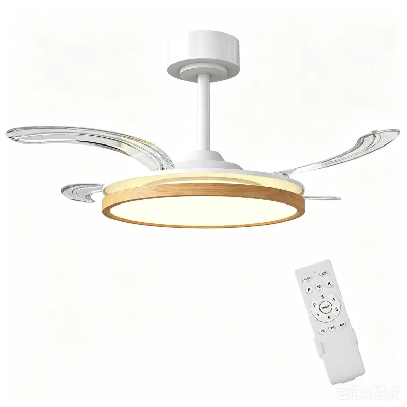 Ceiling Fan with Light and Remote, 95 cm