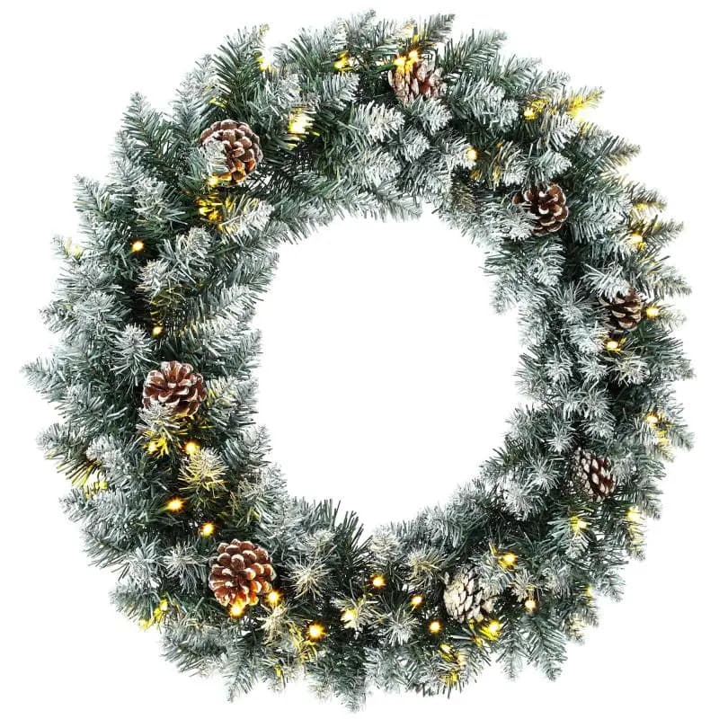 Illuminated Christmas Wreath, 60 cm