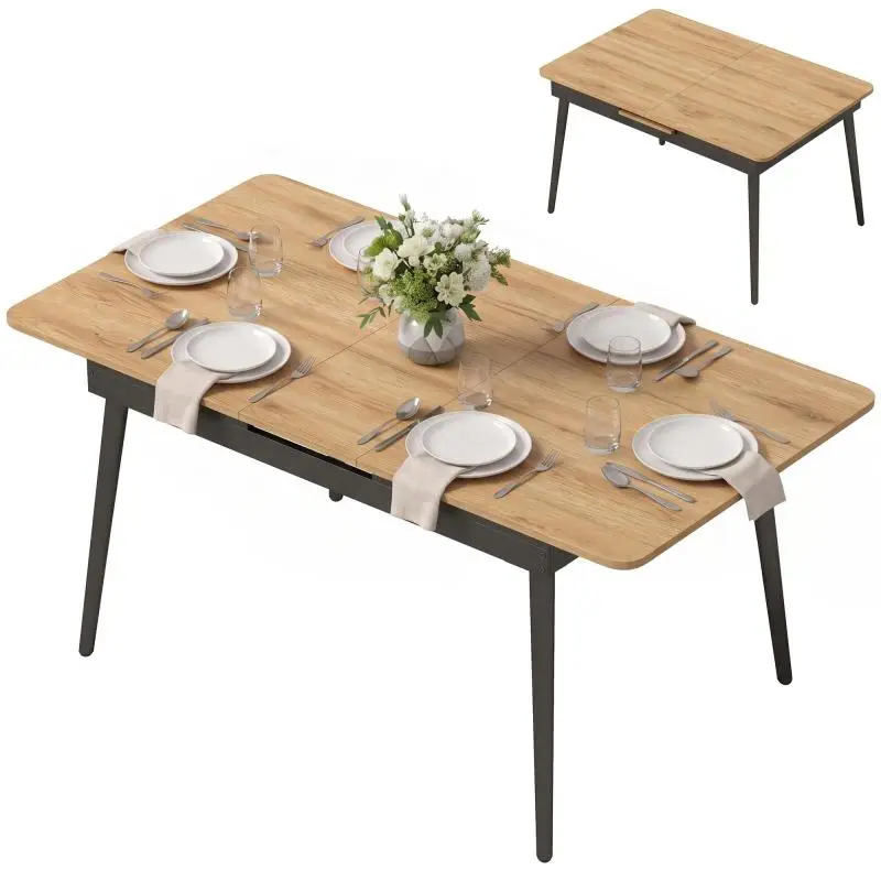 Extendable Dining Table 130–160 cm, Oak