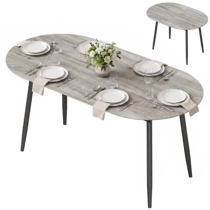 Extendable Oval Dining Table, 4–6 Seater