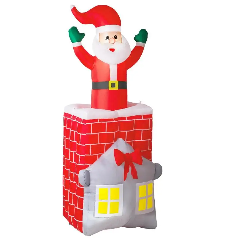 Inflatable Christmas Decoration, Santa in Chimney