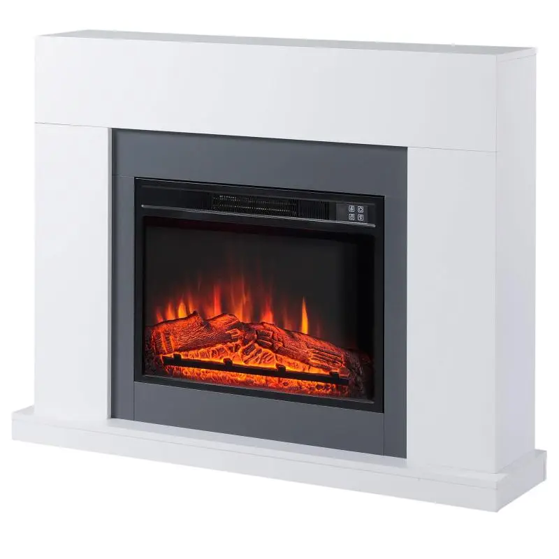 Electric Fireplace with LED Flame Effect and Remote Control