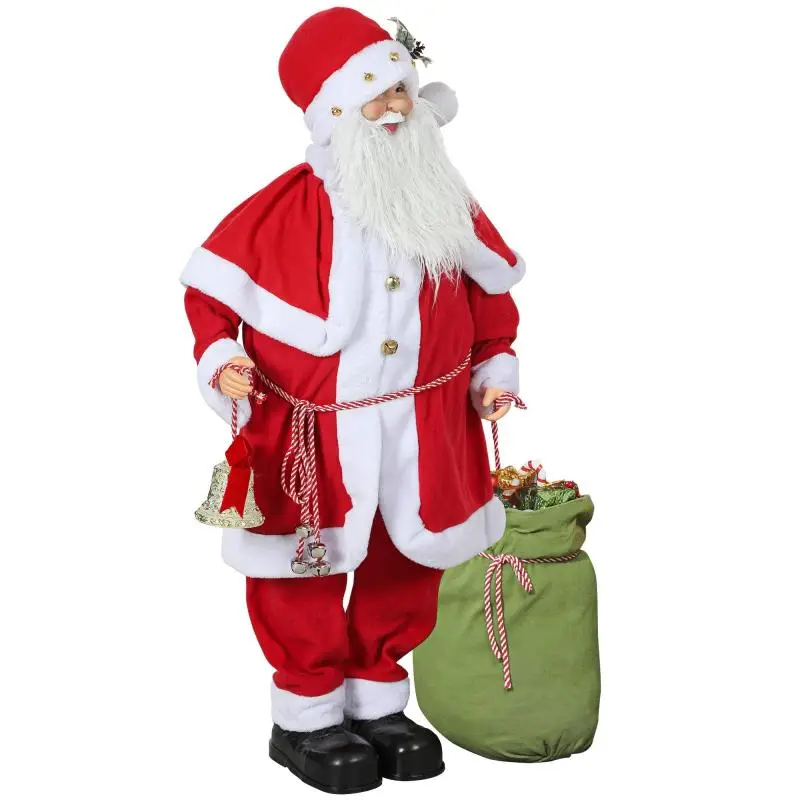 Posable Santa Claus Figure with Sound Sensor, 140 cm