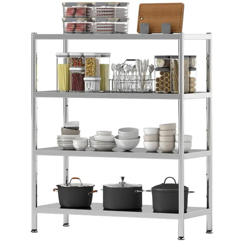 4-Tier Stainless Steel Kitchen Shelf