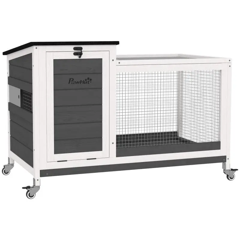 Outdoor Rabbit Hutch on Wheels