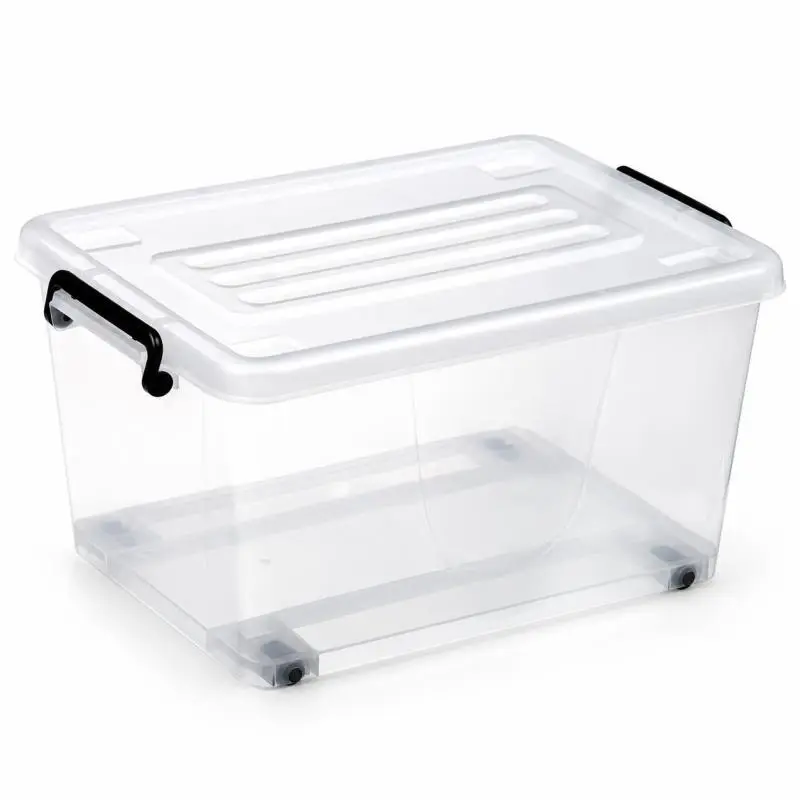 27 L Kids Storage Box with Wheels and Clip Lock Lid