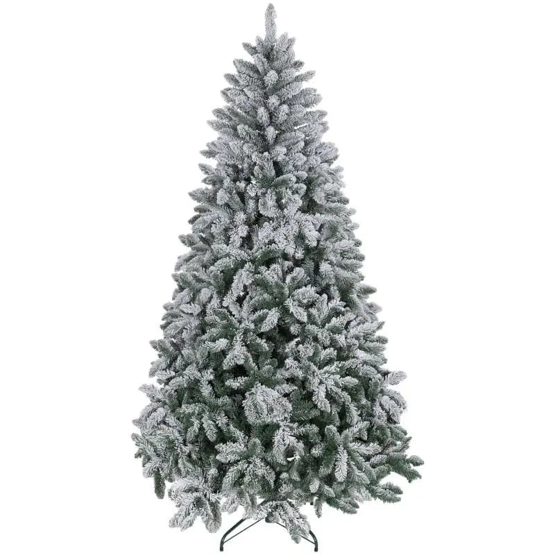 Artificial Flocked Christmas Tree, 210 cm