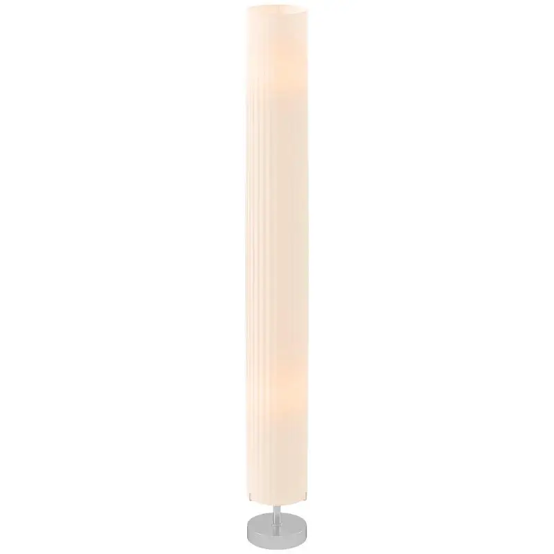 Living room floor lamp with polyester shade, 2 x E27 sockets, for bedroom, 14 x 14 x 120 cm